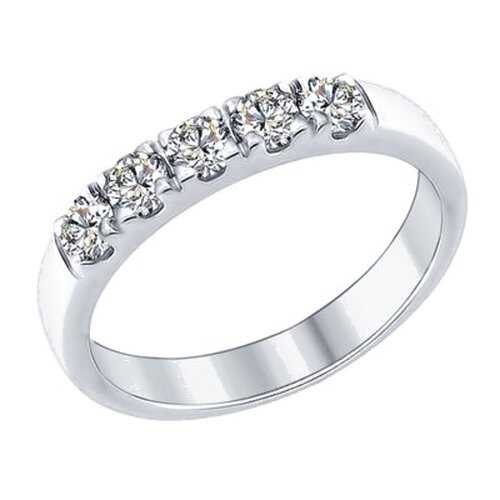Кольцо женское SOKOLOV из серебра со Swarovski Zirconia 89010061 р.18.5 в Вальтера