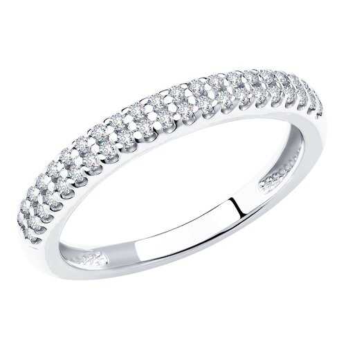 Серебряное кольцо женское с дорожкой фианитов SOKOLOV 94011536 р.17 в Вальтера