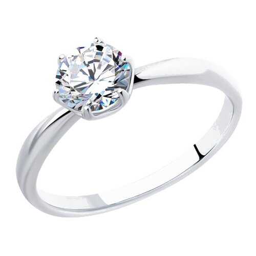 Кольцо женское SOKOLOV из серебра со Swarovski Zirconia 89010123 р.18 в Вальтера