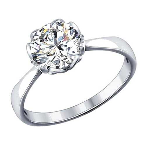 Кольцо женское SOKOLOV из серебра со Swarovski Zirconia 89010034 р.18 в Вальтера