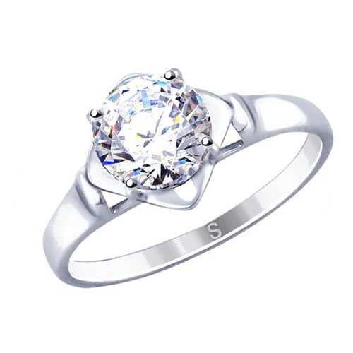 Кольцо женское SOKOLOV из серебра со Swarovski Zirconia 89010112 р.18 в Вальтера