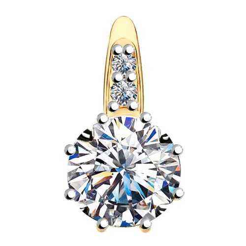 Подвеска SOKOLOV из золоченого серебра со Swarovski Zirconia 89030024 в Вальтера