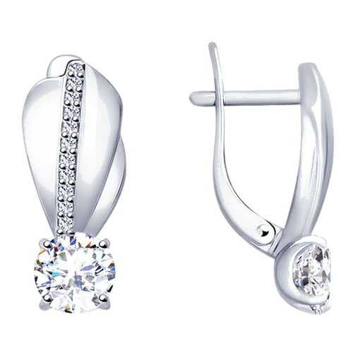 Серьги SOKOLOV из серебра со Swarovski Zirconia 89020103 в Вальтера