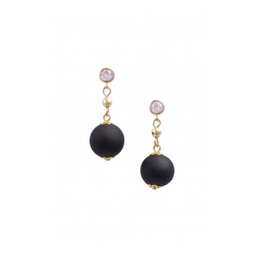 Серьги Perla Appeso Matt 9030733064 черные в Вальтера
