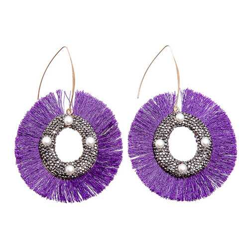 Серьги женские Boho Chic ER901062 фиолетовые в Вальтера